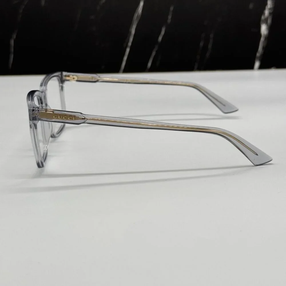 NEW GG1120O 005 GUCCI TRANSPARENT LIGHT BLUE MEN GUCCI EYEGLASSES